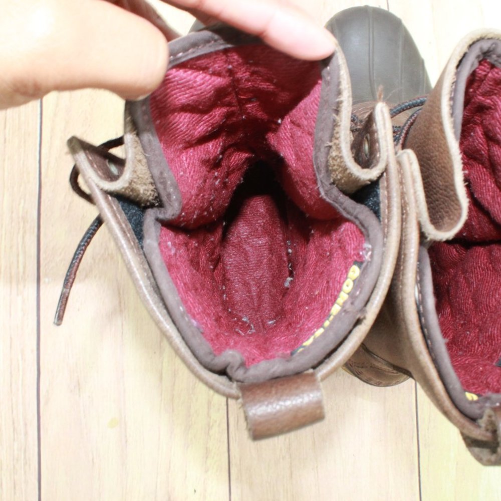 LL Bean Goretex Brown Leather Maine Hunting Shoe Duck Boots Size 6 M - Picture 6 of 10